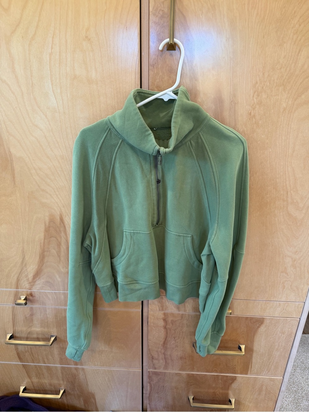 lululemon athletica Olive Green Half-Zip Pullover Sweatshirt